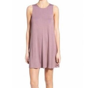 SOCIALITE High Neck Shirt Dress Sleeveless Purple